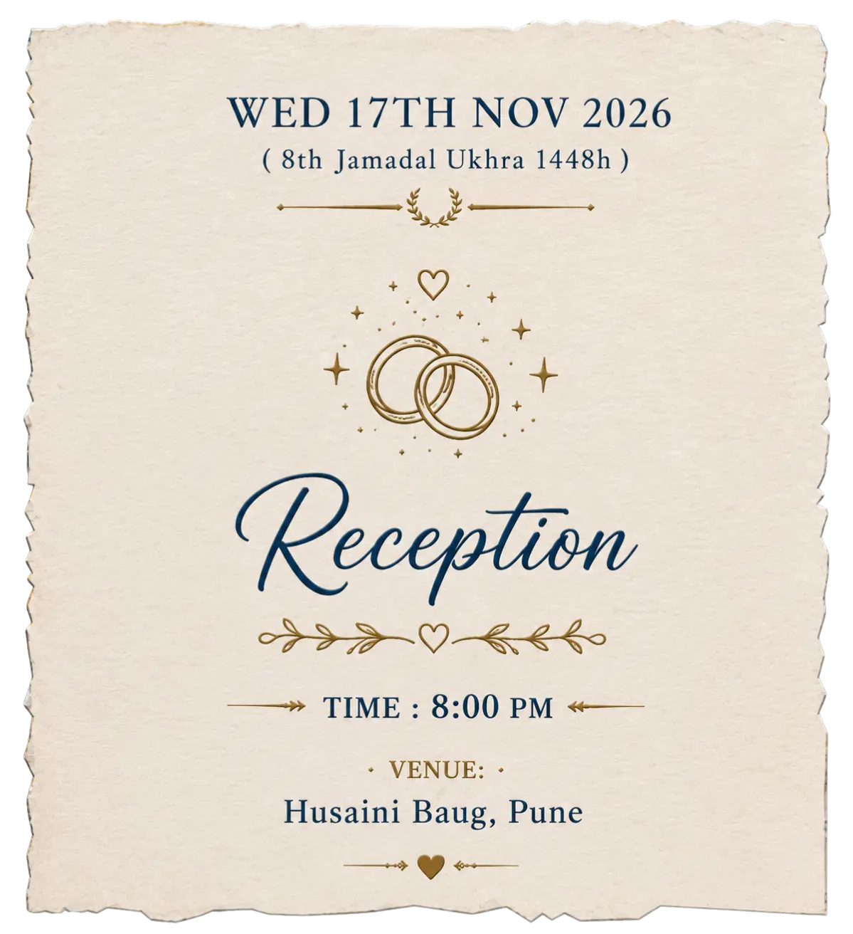Reception Schedule